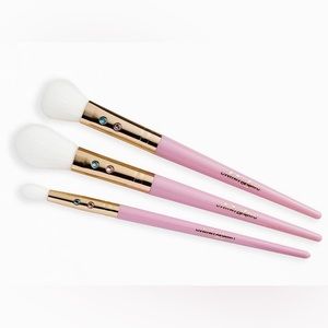 SLMISSGLAM BEAUTY Three piece makeup Brushes.  The COTTON CANDY SET.  NEW